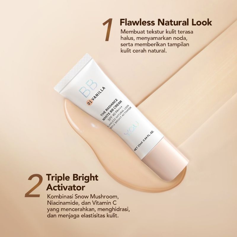 (GOSEND/COD) YOU RADIANCE WHITE BB CREAM SPF 40 PA+++