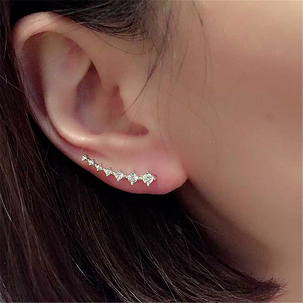 Hu Hu Hu Hu Hu Alat Bantu Pasang Kacamata♡ Anting Tusuk Gantung Wanita Hias Berlian Imitasi Untuk Hadiah