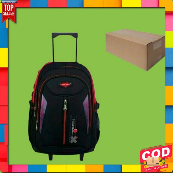 Tas Trolley Dorong Anak Tk Sd 14 ( Sedang ) Laki Laki Panda Polos Pand Tas Troli Anak Sd Tas Untuk K