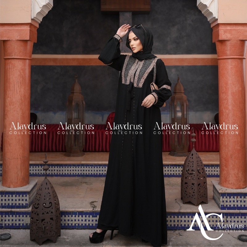 Abaya Dress Maxi Arab Saudi Bordir Zephy Turki Umroh Dubai Turkey By AlaydrusCollection 828