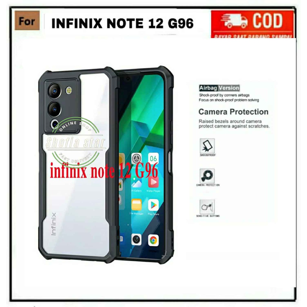 CASE INFINIX NOTE 12 G96 12 VIP HOT 12i HOT 12 SOFTCASE SHOCKPROOF TRANSPARAN CAMERA PROTECT CASING