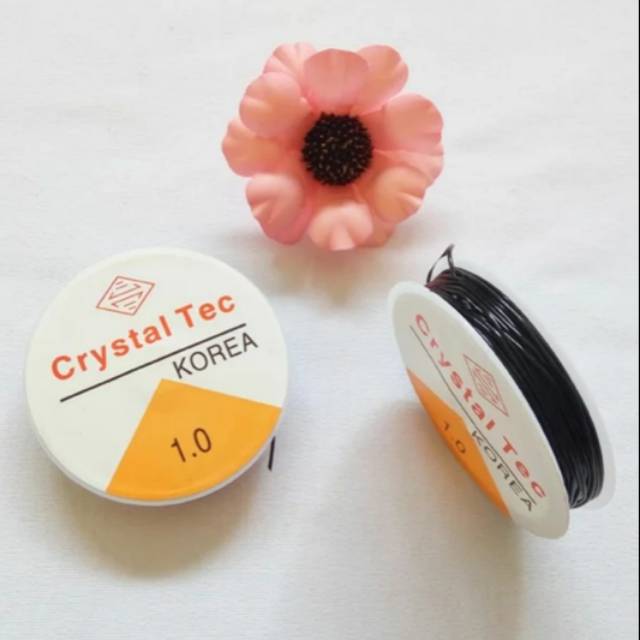 Senar Karet Hitam 1.0 Crystal Tec Senar Gelang Hitam Elastis - Bahan Aksesoris