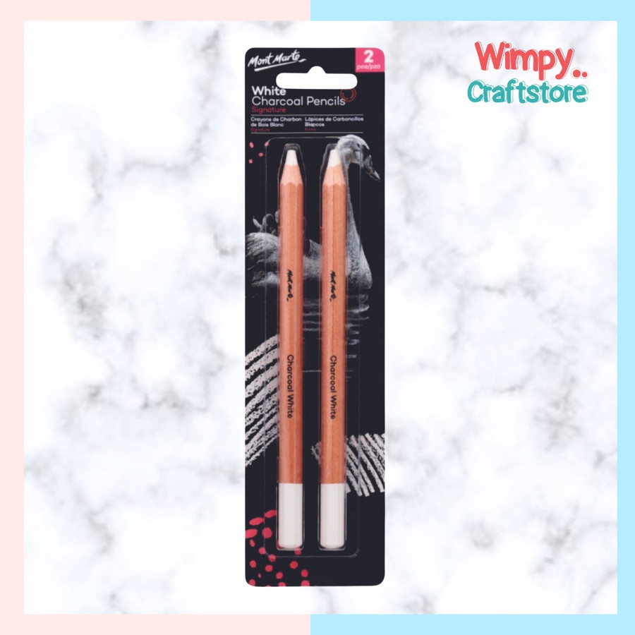

Mont Marte White Charcoal Pencil Large Hex 2pc