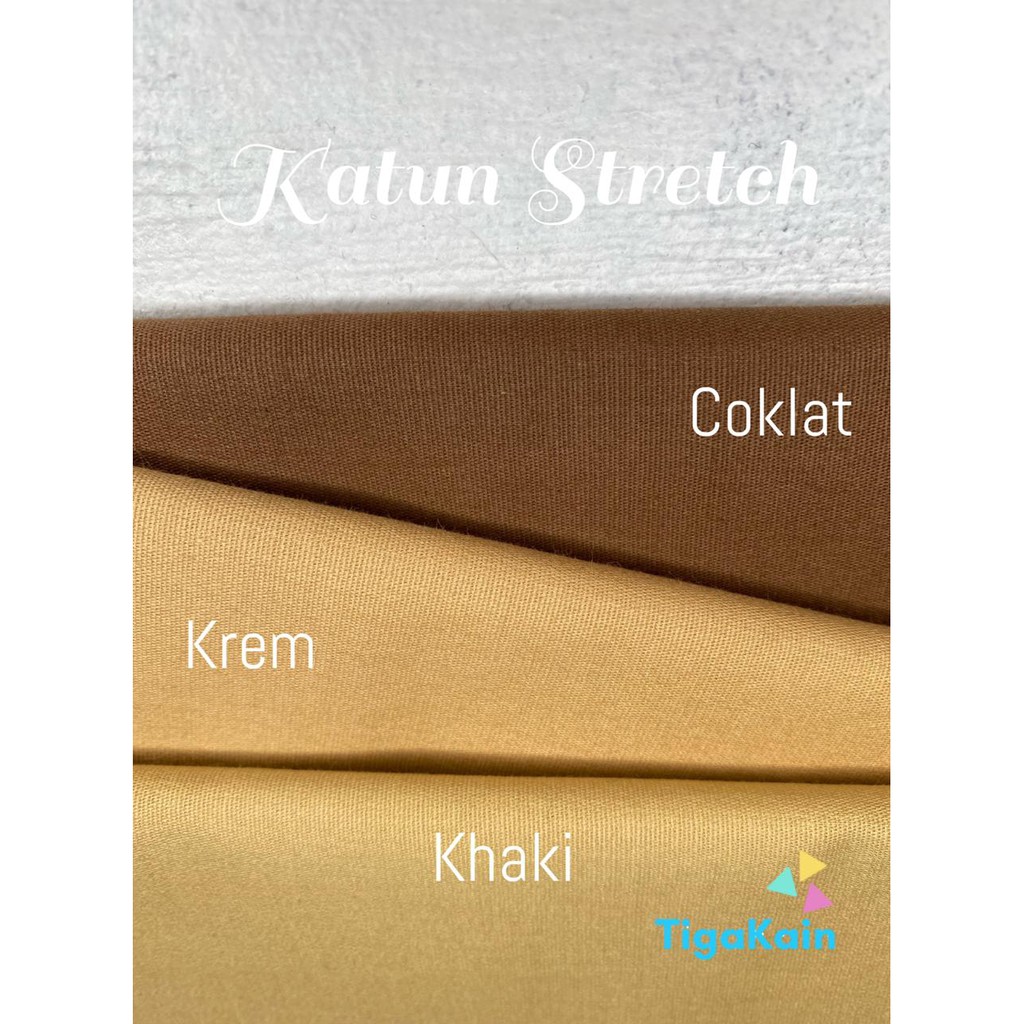 1 Meter Kain Katun Stretch Bahan Poplin Stretch