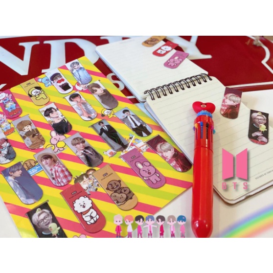 ( 1 Papan 6Pcs) PEMBATAS BUKU MAGNET KPOP BOOKMARK MAGNET MOTIF PEMBATAS BUKU