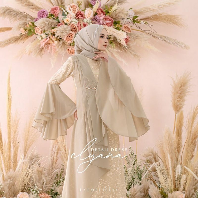 ELYANA DRESS LACE EXCLUSIVE / DRESS PESTA / DRESS MUSLIM / DRESS WANITA / BAJU PESTA / GAUN PESTA
