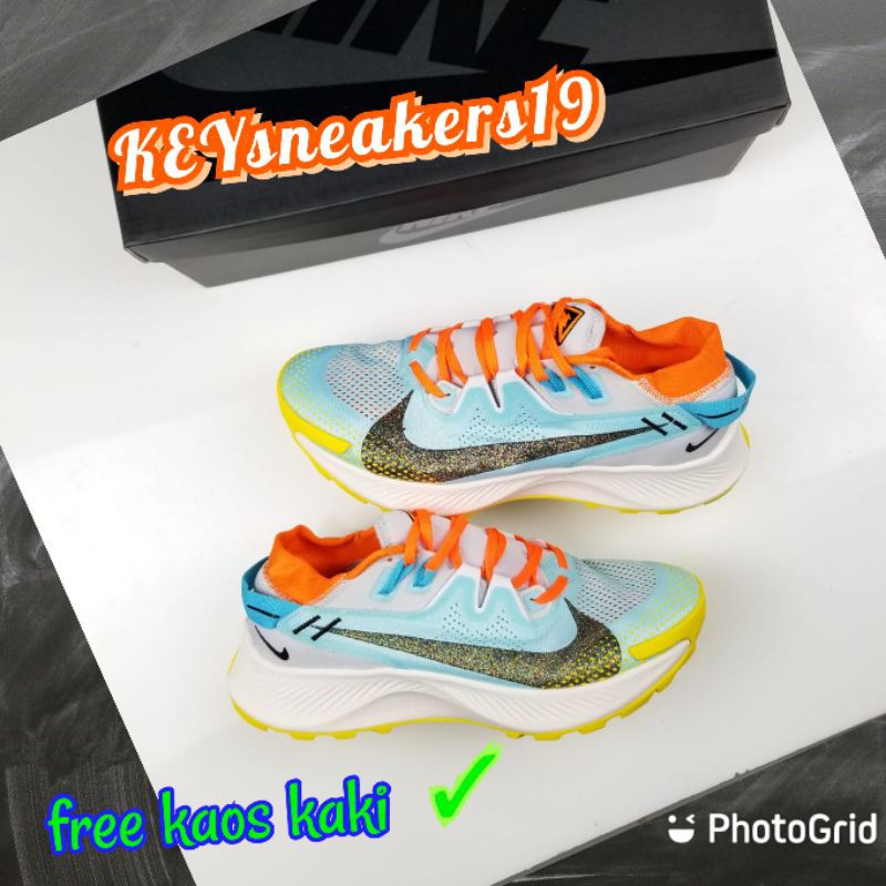 SEPATU PRIA NIKE PEGASUS TRAIL 2 BLUE ORANGE