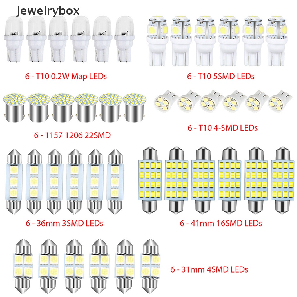 42pcs Lampu Led Warna Putih Untuk Plat Nomor Mobil