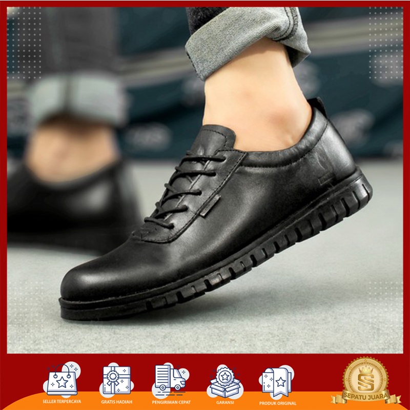 SPJ x UMBER - Sepatu Pria Kulit Import Original Pantopel Tali Teplek Carvil Acara Formal Kasual Kant