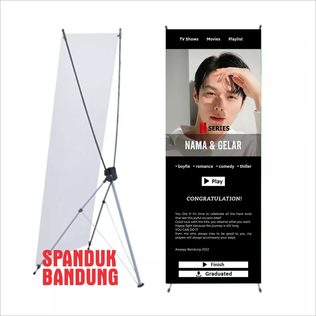 banner wisuda / banner wisuda costume / elegan banner wisuda
