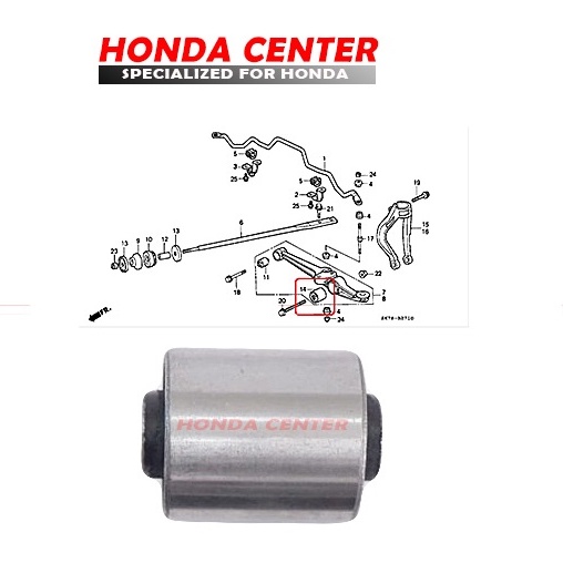 bushing bush bosh bos karet lower arm sayap depan bawah civic nova civic lx grand civic genio estilo 1988 1989 1990 1991 1992 1993 1994 1995 51810-SH3 SK7