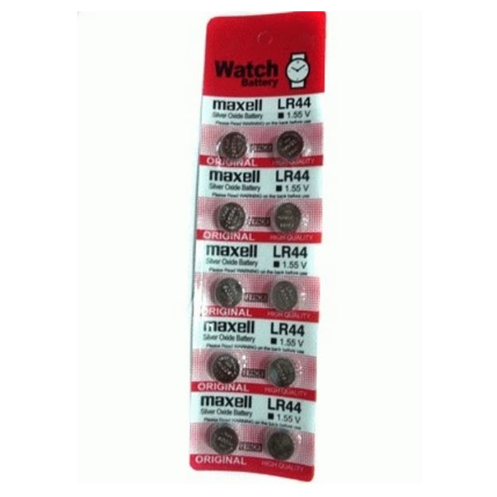 Baterai Maxell LR44 baterai kancing Maxel jam tangan kalkulator [LR44]