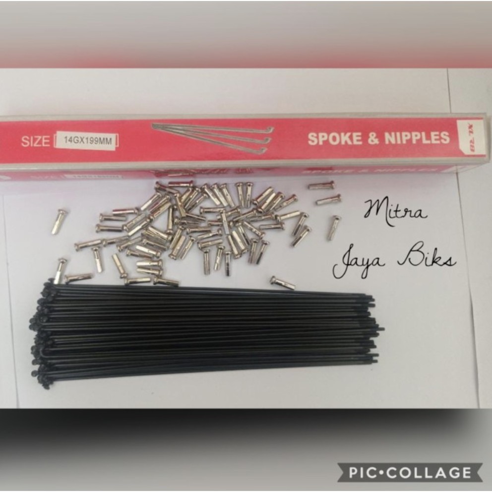 Spoke Jari Jari Stainless XLR8 20 451 Brass Nipple 14G x 199MM