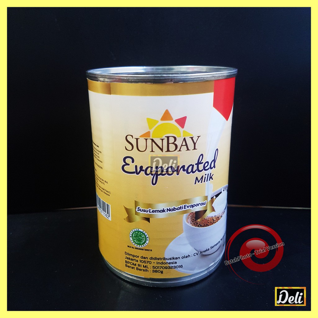 

Sunbay Evaporated Milk 380gr / Kaleng Susu Evaporasi Sunbay 380gr