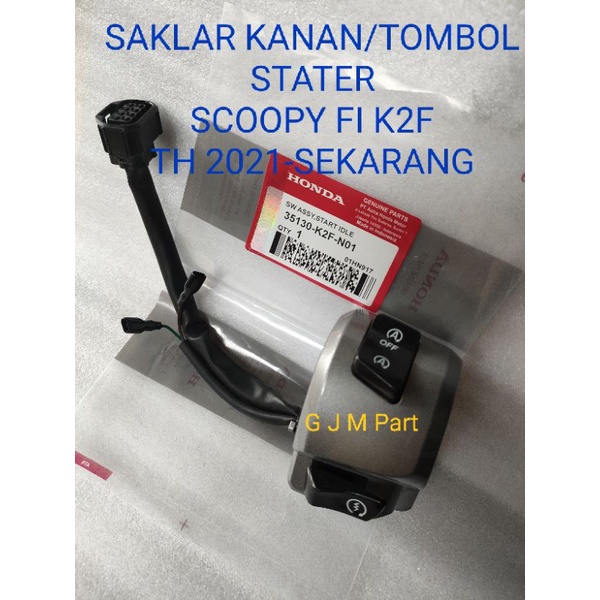 SAKLAR HOLDER KANAN TOMBOL STATER NEW SCOOPY FI ESP K2F 2021