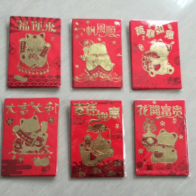 

angpao gambar kucing isi 6 pcs