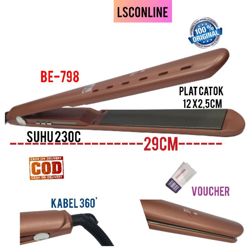 Catokan Rambut Pelurus Curly Keriting Blow 2in1 Murah Be798 Rebonding  Hair straightener