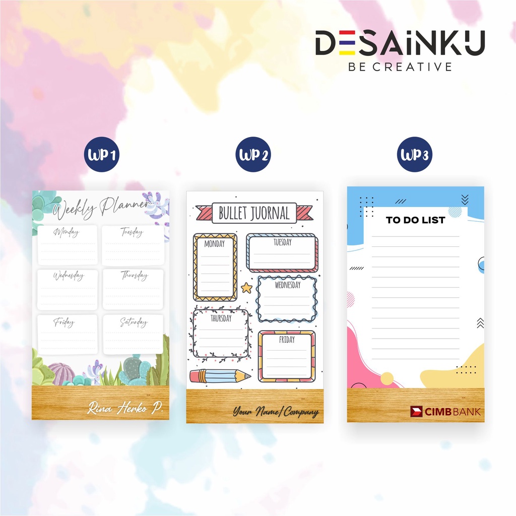 TERLARIS!! ( FREE Custom ) Acrylic Weekly Planner/To do List / Monthly Planner - 2mm &amp; 5mm