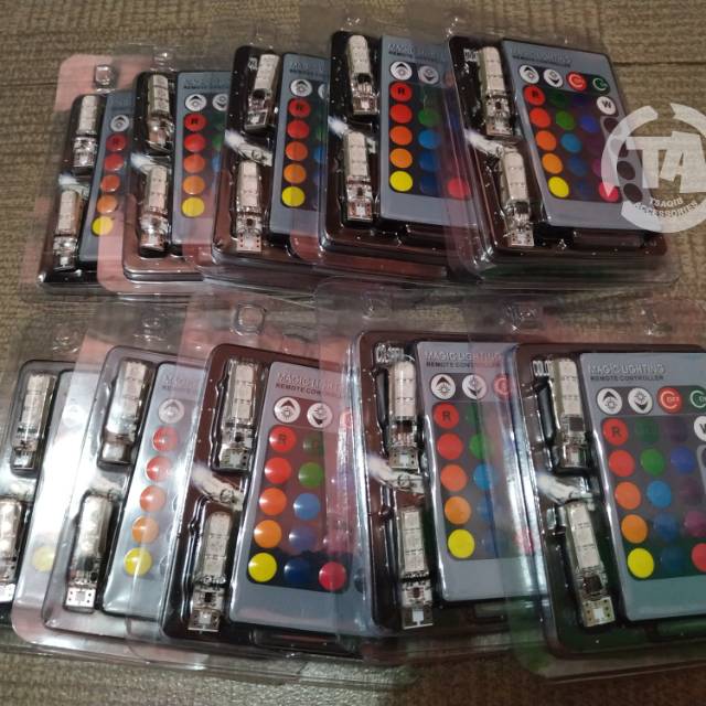 Lampu senja LED remot warna RGB