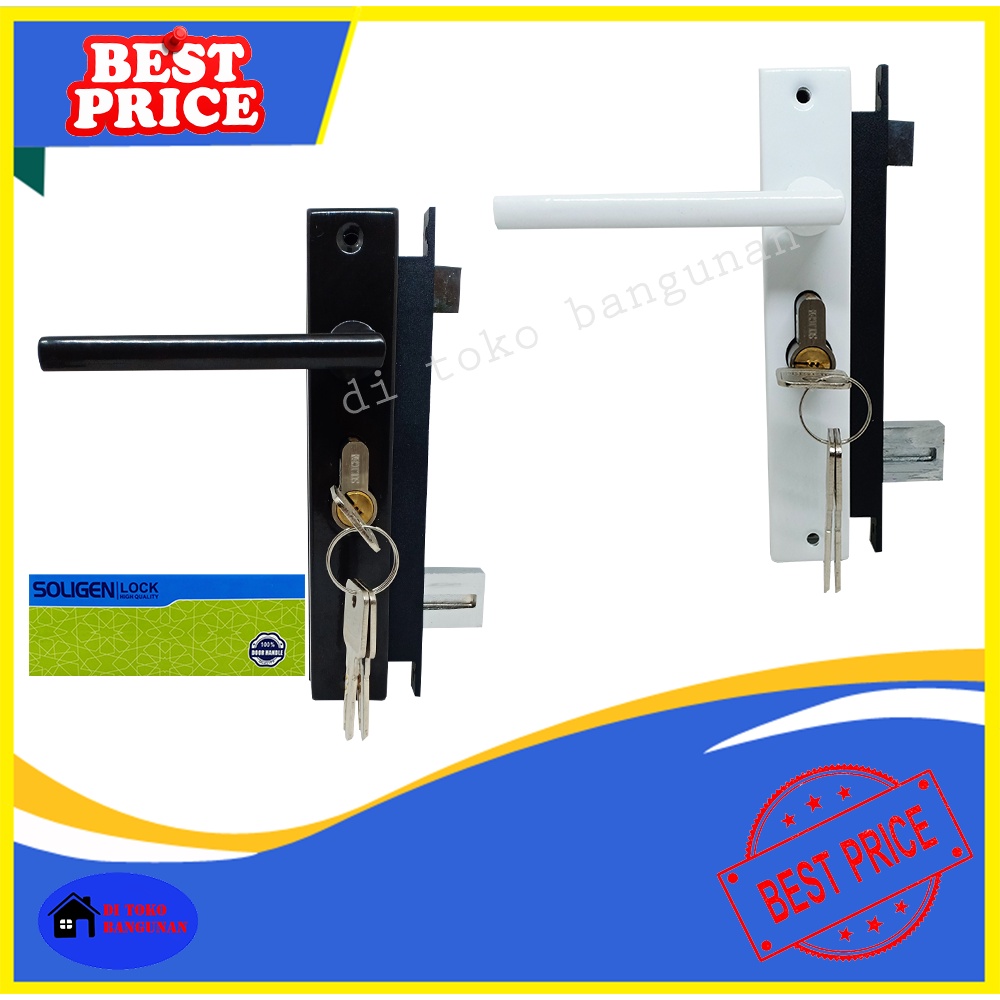 Kunci Pintu Set Kawat Nyamuk Handle Pintu Soligen Tralis Alumunium D1-012