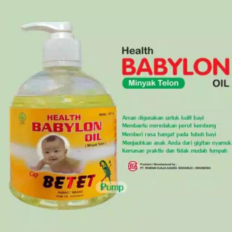 Minyak Telon Babylon Pump 430 ml