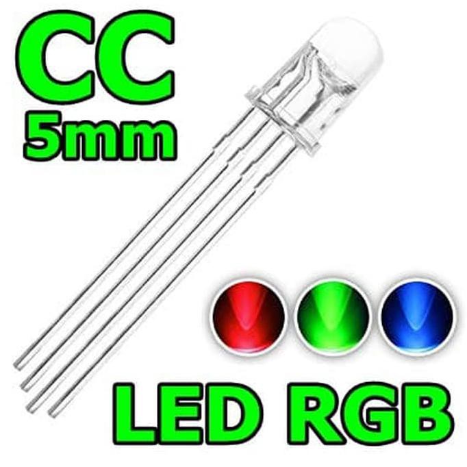 [DSP-0080] LED RGB RED GREEN BLUE 4P 4 PIN CLEAR 5MM COMMON ANODE SUPER BRIGHT 3 COLOR WARNA