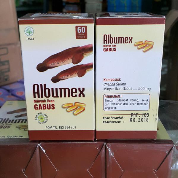 Albumex 60 kapsul | Kapsul Minyak Ikan Gabus ( Albumin )