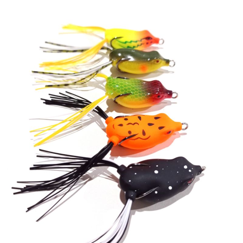 Umpan Casting Toman Soft Frog 4cm 6gr / 5cm 10gr - Umpan Casting Gabus Softfrog Skirt
