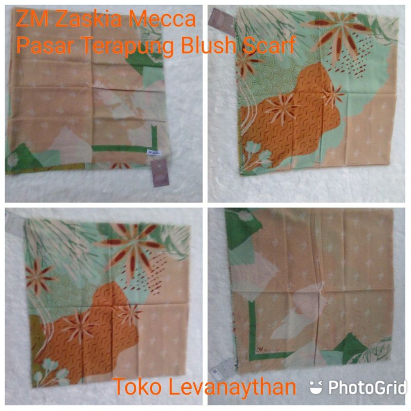 ZM Zaskia Mecca - Terapung Scarf Kerudung Segi Empat (ready blush)