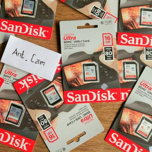 ☻ kartu memori sandisk sdhc kamera dslr mirrorles canon nikon sony Fujifilm Olympus eos m 16gb clas 