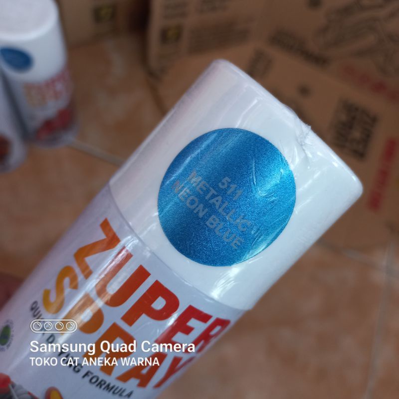 cat semprot 150cc metallic metalik neon blue biru zuper spray produk dari rj london spray paint pilox pilok