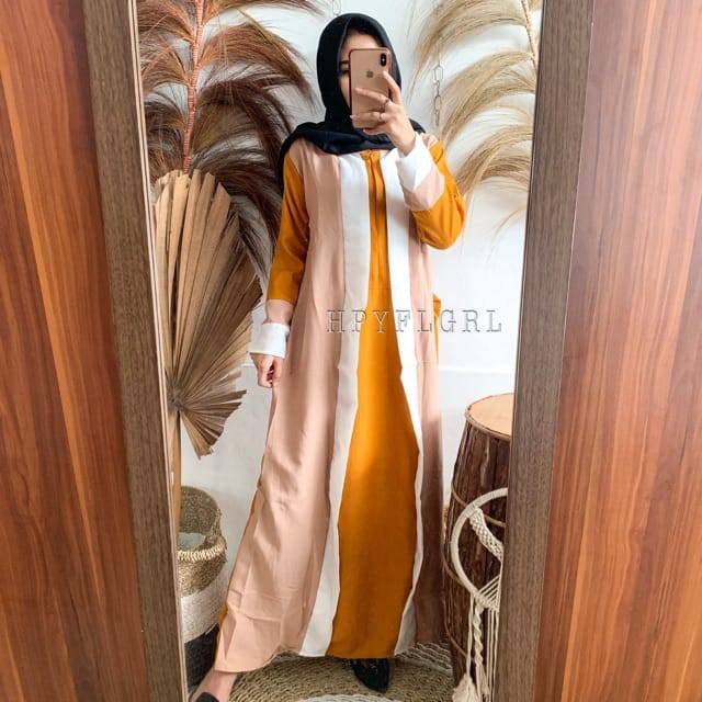 KINNA DRESS / GAMIS MOSCREPE / GAMIS MOSCREPE MURAH