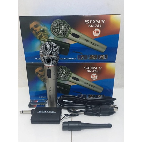Mic wireless SONY SN 781 + kabel / microphone wireless + kabel SONY SN 781