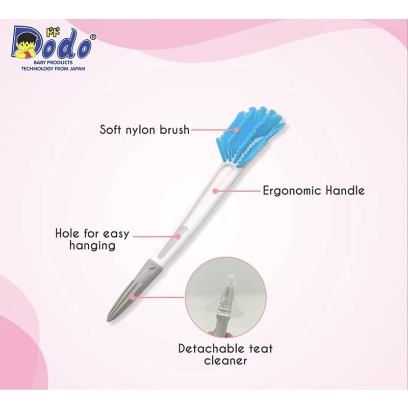 Dodo Comfy Cleaning Brush For Bottle &amp; Nipple - Sikat botol