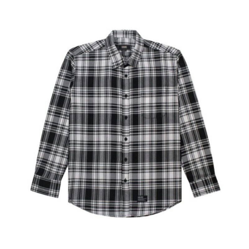 kemeja pria flanel screamous lengan panjang kotak-kotak/cw2