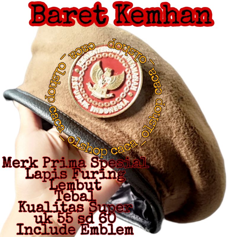 Baret Kemhan Camel Berikut Emblem Terbaru