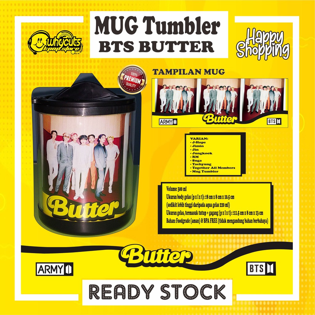 MUG TUMBLER BTS BUTTER ( READY STOK )