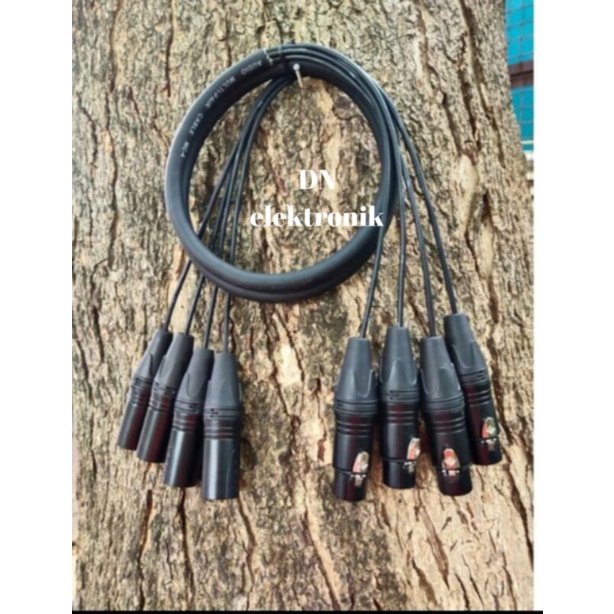 Snake kabel 4 channel 1,5 meter  konektor nya Jack male female setronic orginal