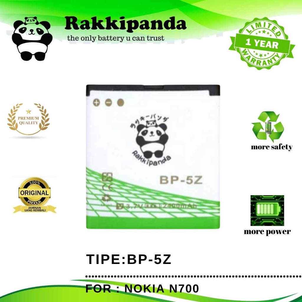 (R/K)- RakkiPanda - BP5Z BP 5Z Nokia N700 Batre Batrai Baterai