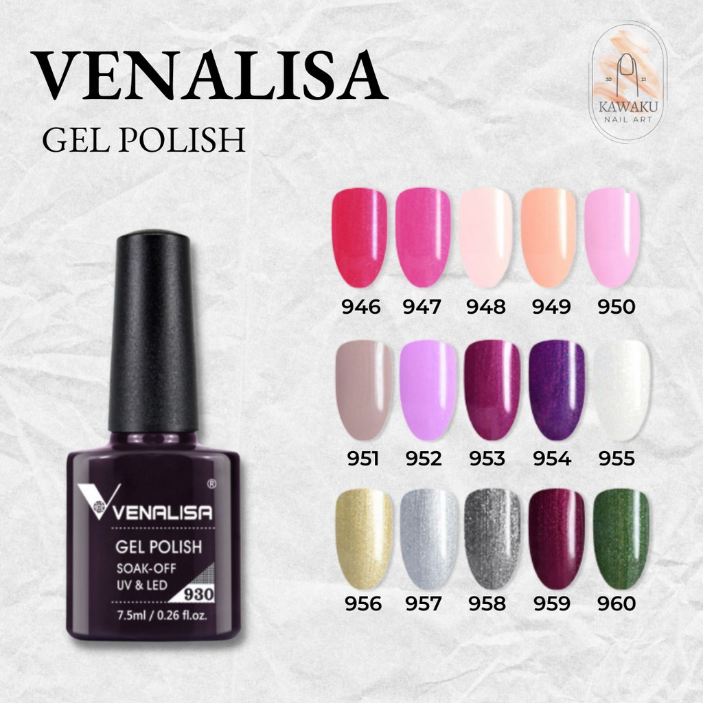 Venalisa Kutek Gel Nail Polish UV LED 60 warna No. 941-960