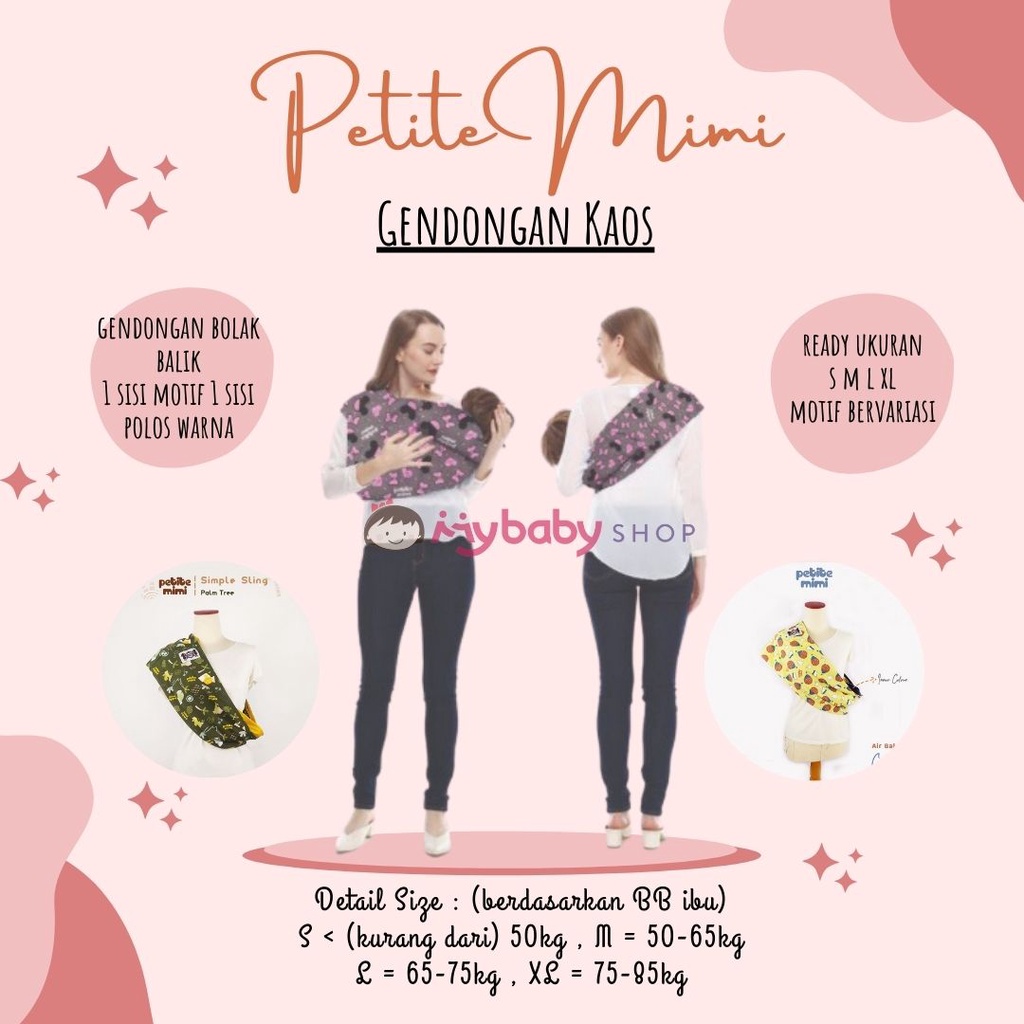 Petite Mimi - Gendongan Kaos (Geos) Simple Sling Petite Mimi - gendongan simple