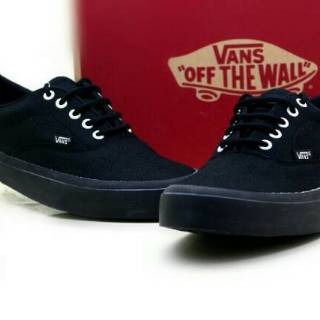 Sepatu casual Pria Vans Era Authentic Hitam Dan Marun Full