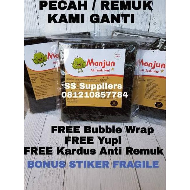 

PROMO Manjun Yaki Sushi Nori Rumput Laut Seaweed 50 Sheet, Best Seller!
