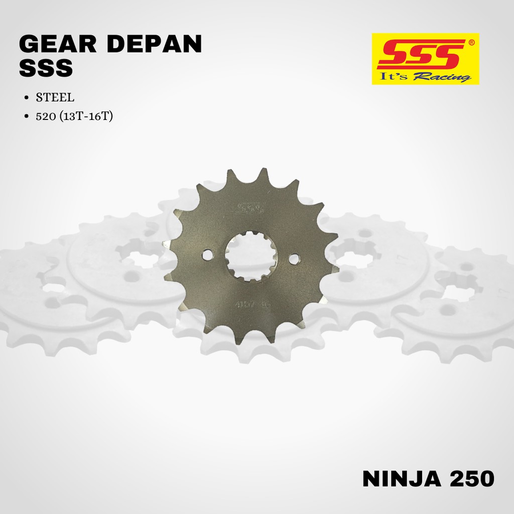 Gear gir Ninja 250 FI KLX 250 sss 520 13 14 15 16 STEEL