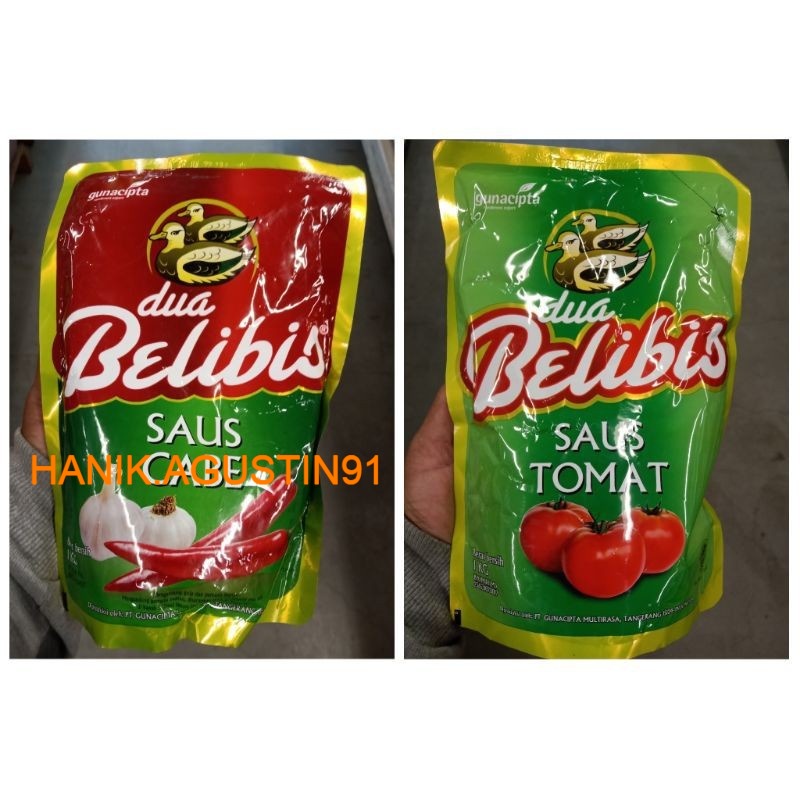 

Dua Belibis Pouch Saus Sambal Cabe / Saus tomat / Saos sambal 1kg