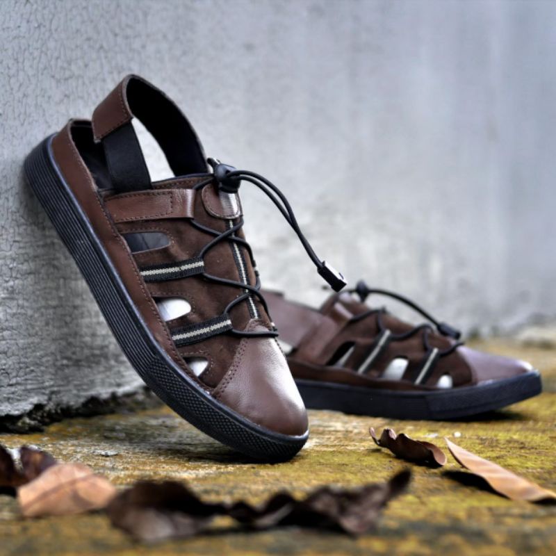 WARKA x Jaguar Sandal Gunung Original Flores - Sandal Slop Pria - Sandal Slide Kekinian Size 39-44