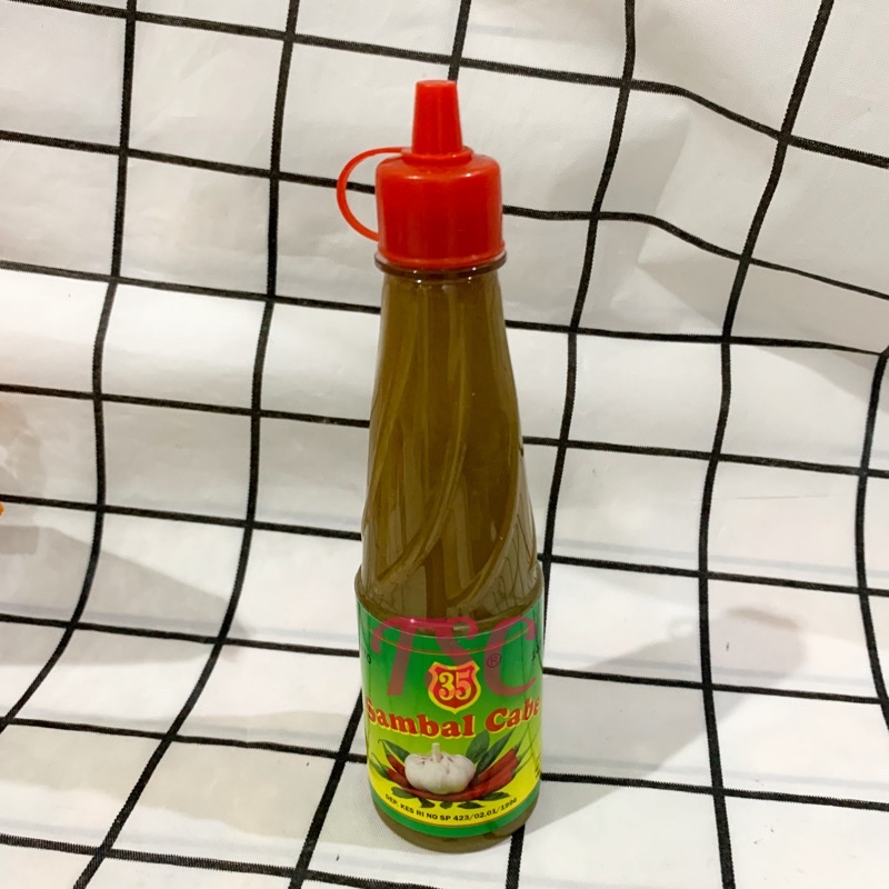 

cap 35 Sambal Cabe hijau botol 140ml / Saus / Sauce