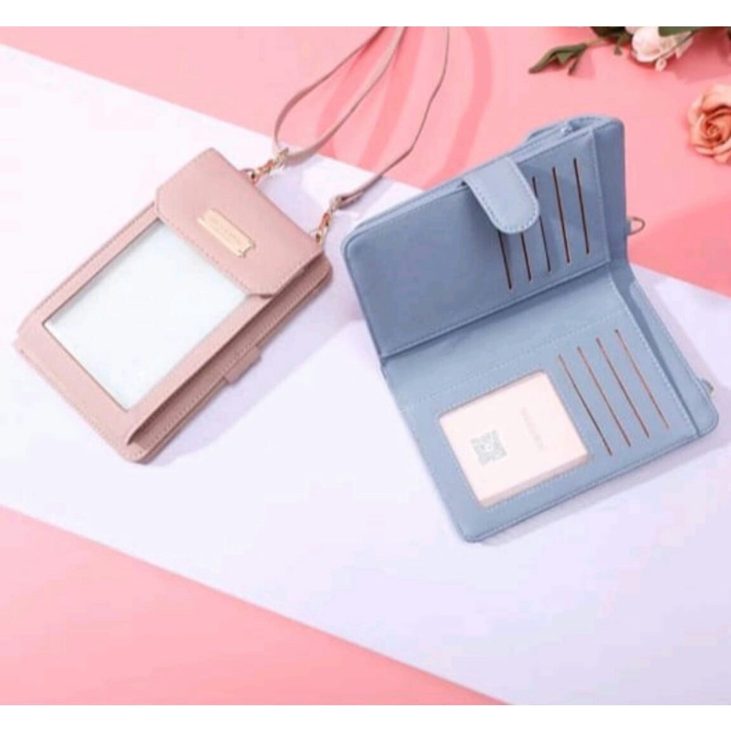 Tas HP Wanita Touch Screen CLARA Dompet HP Multifungsi Import Tas Selempang Wanita Kulit Pocket Mika Sako Touch Screen Maxsimal