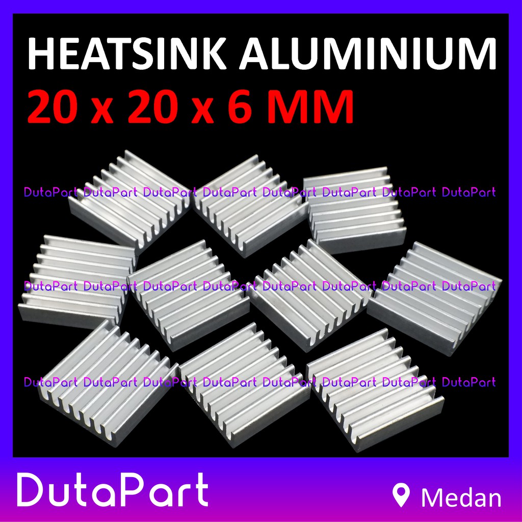 Heatsink Aluminium Pendingin 20x20x6mm 20*20*6mm 20x20x6 mm Heat Sink