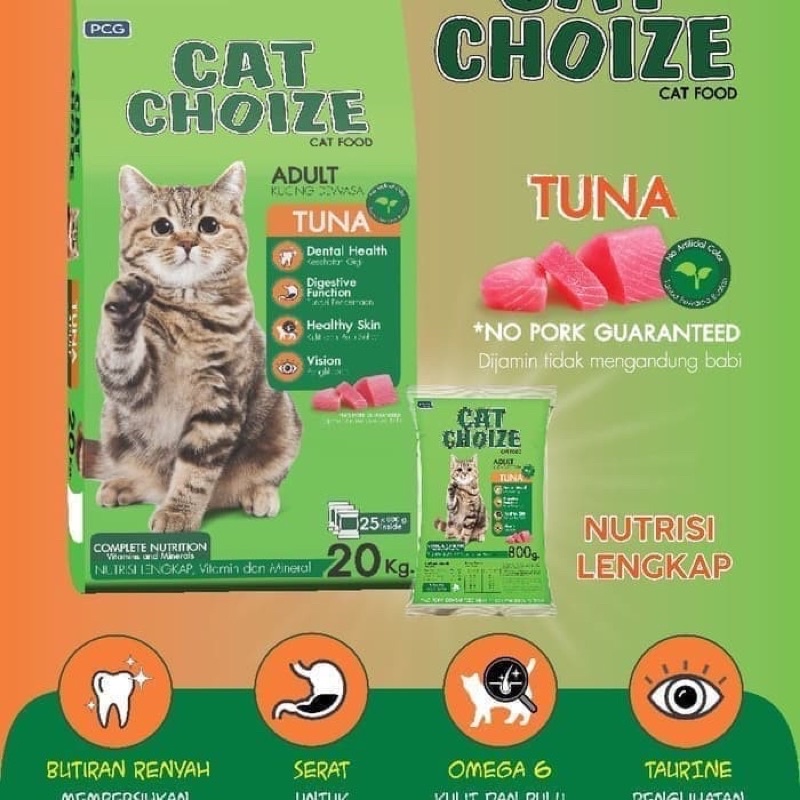 Makanan Kucing Cat Choize Adult 800 gr Tuna Salmon Adult